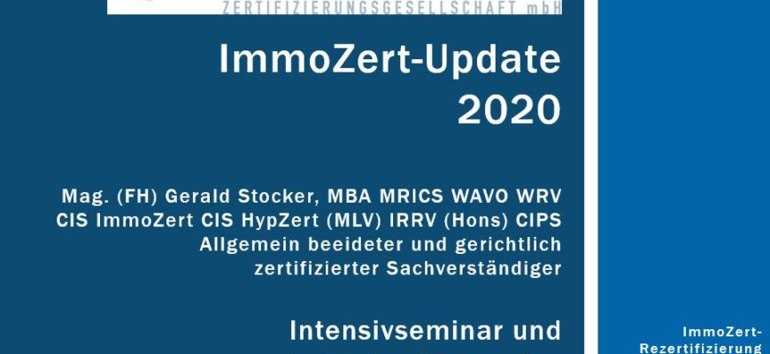 ImmoZert Update 2020 Gerald Stocker
